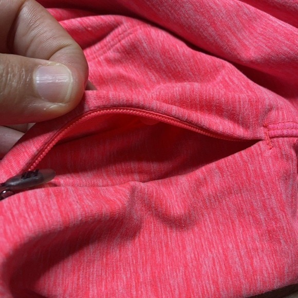 NEW BALANCE Women Small Neon Pink Pullover Performance Turtleneck sweater Top - Picture 6 of 13
